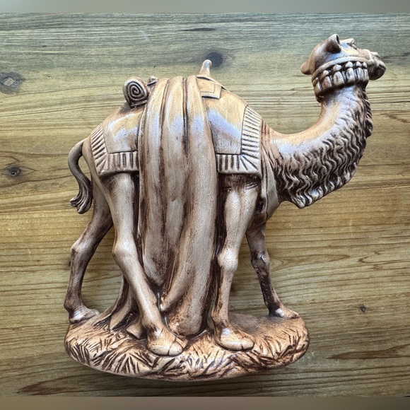 Pack Camel Nativity Christmas Standing Glazed Ceramic Desert 1970s Holland Mold - Picture 2 of 5